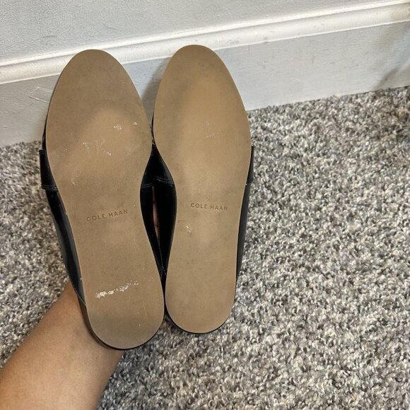 Cole Haan Grand OS Women's Aria Mule Flat Shoe Size 6 B Black Patent Leather - Picture 5 of 6